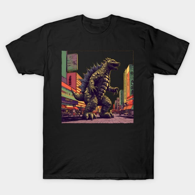 Monster Reptile in Tokyo T-Shirt by MLArtifex